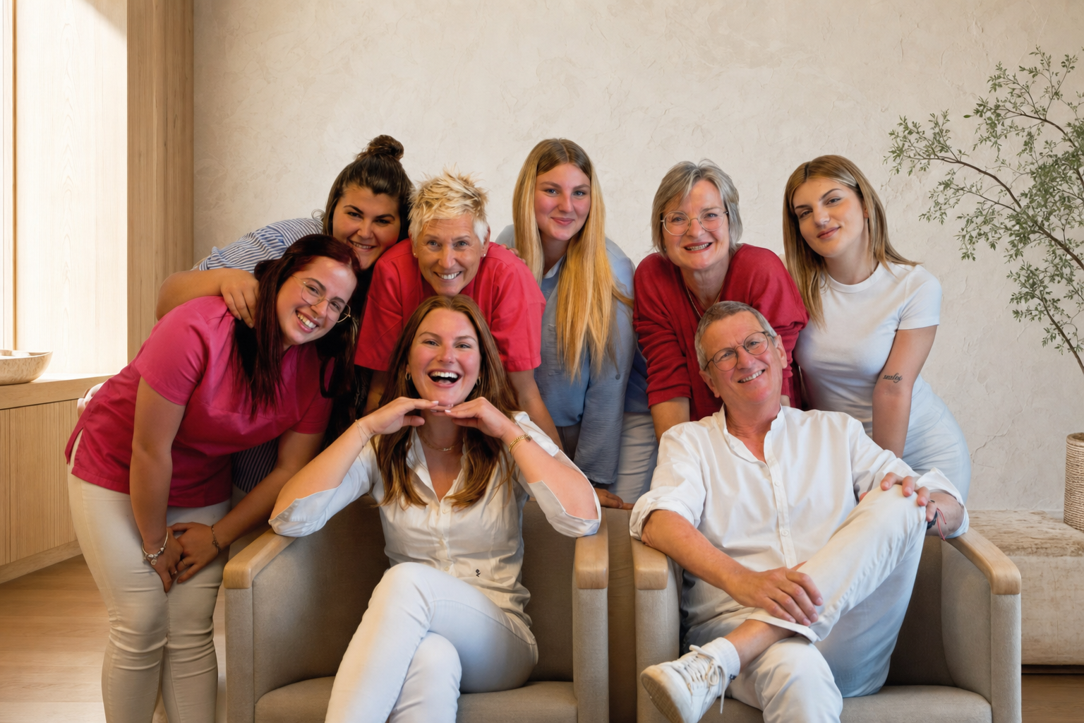 Das vollständige Team der Ordinationsgemeinschaft Dr. Mente